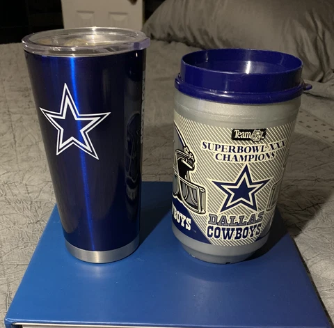 Dallas Cowboys 20 oz Travel Mug (plus a bonus Super Bowl XXX insulated mug) Cover