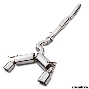 SISTEMA DE ESCAPE TRASERO DE CARRERA GATO ACERO INOXIDABLE 3" PARA AUDI TT 8N MK1 1.8T 225 98-06 - Imagen 1 de 11