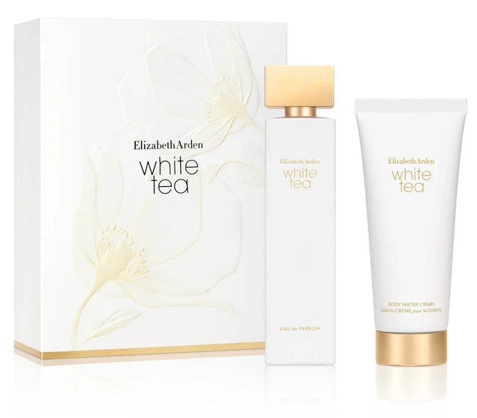 WHITE TEA by Elizabeth Arden Women 2 pcs SET 3.3 oz EDP Spray + BODY WATER CREAM - Image 1 of 1