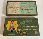 2 Sets Vintage GRISWOLD Cast Iron Patty Molds In Original Boxes