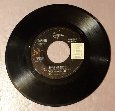 Culture Club Miss Me Blind/Colour By Numbers by Epic Records 45rpm 7" Vinyl - Image 1 of 2