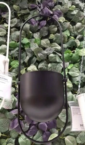 Ikea Chilistran Hanging Planter Pot Indoor/Outdoor Black 4 ¾" Steel 19.5" - Picture 1 of 5