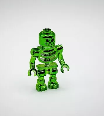 Lego Chrome Green Plated Skeleton Minifigure New!! - Image 1 of 3