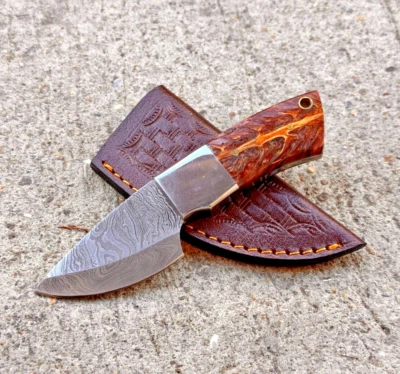 Handmade Damascus Folding Pocket Knife With Small Defects 6.5" (See Description) - Image 1 of 4