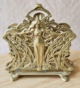 Ancien porte à lettres courrier motif femme bras tendus Art nouveau Décoration - Bild 1 von 24