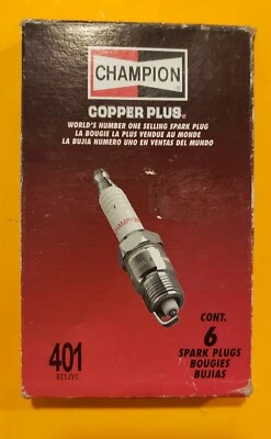Box of NEW - Champion Copper-Plus Spark Plugs # 401 / RS12YC - Image 1 of 4