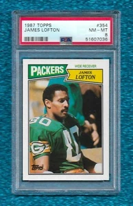 1987 TOPPS #354 JAMES LOFTON PSA 8 NM-MINT HOF POP 13 ONLY 34 HIGHER PACKERS - Picture 1 of 1
