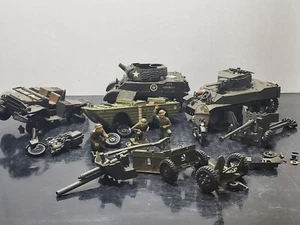 Tamiya WWII US Army Tank DUKK JEEP Motorcycle 1:35 Soldier Built Model Kit Lot - Picture 1 of 22