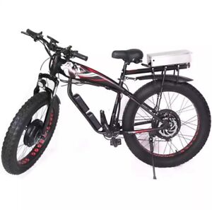 26" TRUE 2000W Electric E Bike Fat Tire Snow Mountain Bicycle Li-Battery