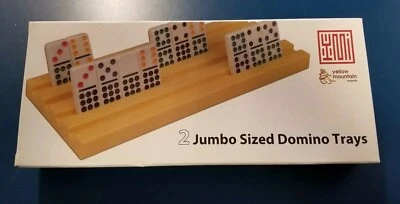 Yellow Mountain Imports 2 Jumbo Size Domino Trays New in Box Plastic  - Image 1 of 4