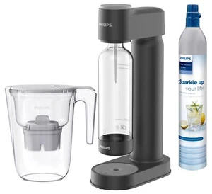 Philips Water Kit Completo Gasatore GoZero Colore Nero + Caraffa Filtrante - Foto 1 di 5