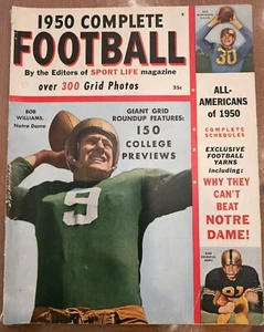 1950 Complete Football magazine Bob Williams, Notre Dame, All-Americans GOOD - Picture 1 of 2