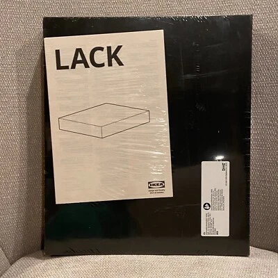 IKEA LACK Floating Wall Shelf Black 11 3/4 X 10 1/4 INCH 16353 Factory Sealed - image 1 of 4