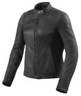 Giacca donna pelle moto Revit Rosa lady nero 42 black leather jacket