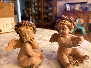 Vintage 1993 Heavenly Angel Resin Cherub Angel 5" - Bild 1 von 4