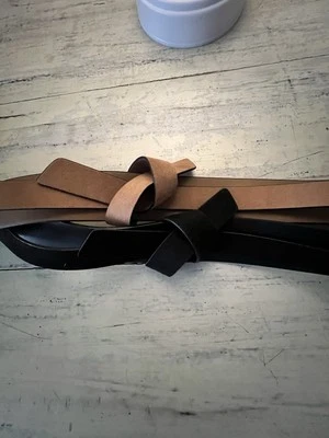 Cinturones para mujer H&M talla M 🎁Detalle de lazo color negro y marrón (2 cinturones) Foto 1 de 4