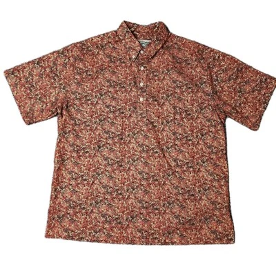 Hilo Hattie The Hawaiian Original Shirt XL Half 1/2 Button Up Dragonfly Orange - Image 1 of 4