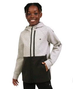 Champion Boys Large 14/16 Full Zip Hoodie - Gray Black - Picture 1 of 2