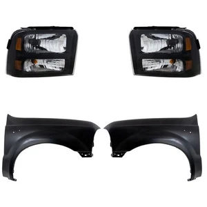 Headlight Kit For 2005-2007 Ford F-250 F-350 LH RH Assy Halogen Harley-Davidson - Picture 1 of 12