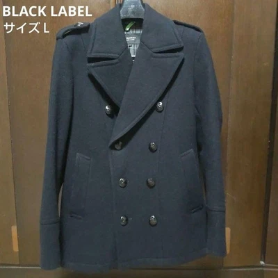 Burberry Black Label Peacoat Masculino Lã Marinha Nyl 90/10 Tamanho G Usado #EK BCA - Imagem 1 de 4