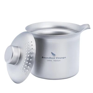 Boundless Voyage Titanium Teapot Teapot 125ml Heat Resistant Double Walled Light - Picture 1 of 9