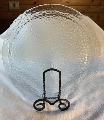 Arcoroc France Vercors Light Blue Cobblestone Pebble Glass Plate Platter 13" EUC - Image 1 of 4