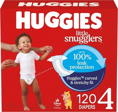 Pañales desechables Huggies Little Snugglers, tamaño 4, *120 unidades* Foto 1 de 4