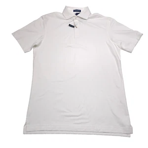 $125 Peter Millar Albatross Blanco Sólido Piqué Polo Para Hombres Talla Pequeña - Imagen 1 de 13