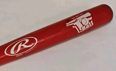 复古 RAWLINGS T 恤球,红色木制 TBWB ADIRONDACK T 球木棒,状况良好 — 第 1/4 张图片