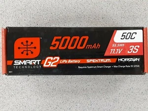 Spektrum RC 3S Smart G2 LiPo 50C Battery Pack w/IC3 11.1V/5000mAh SPMX53S50H3 - Picture 1 of 5