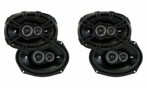 4) Kicker 43DSC69304 DSC6930 6x9" 3-Way DS Series Coaxial Car Audio Speakers