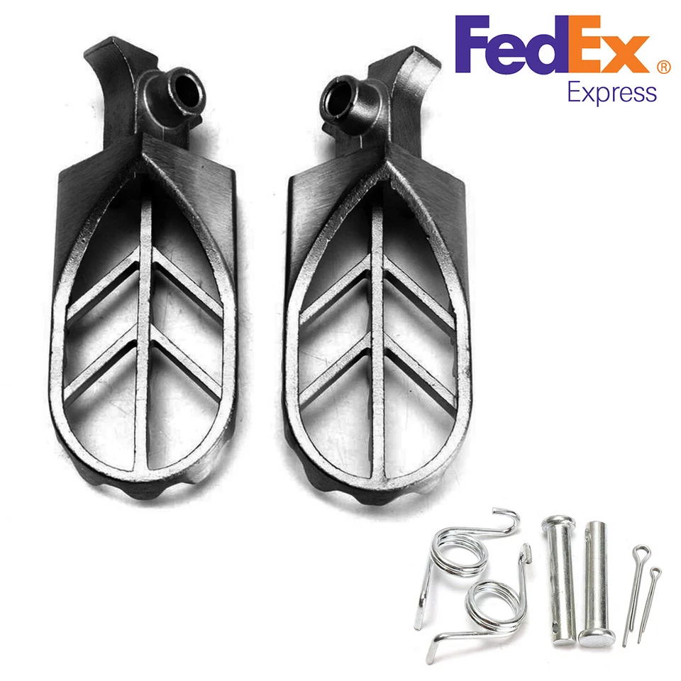 Pair Motorcycles Front Foot Peg Footrest Modified for Honda Yamaha USA - Image 1 of 4