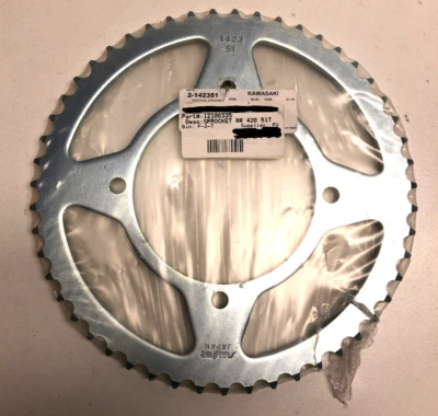 Piñón trasero de acero Sunstar original OEM 51T P/N 2-142351 NUEVO Foto 1 de 3