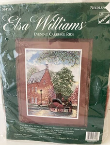 Kit de punta de aguja JCA Elsa Williams EVENING CARRIAGE RIDE de 16" x 20" nuevo colonial - Imagen 1 de 6