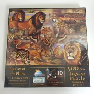 Rompecabezas de 500 piezas Big Cats of the Plains #70934 Cynthie FIsher NUEVO Sellado - Imagen 1 de 12