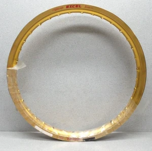 WPS BG4100 EXCEL TAKASAGO FRT MX RIM GOLD SUZUKI YAMAHA KAWASAKI 20X1.85 36 NOS - Picture 1 of 14