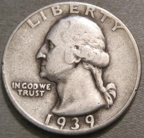 SELLING AS SHOWN - 1939 D WASHINGTON QUARTER *** 90% SILVER *** 432 Cover