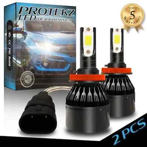 Combo H11 H7 LED Headlight Bulbs Kit High Low Beam Total 3000W 450000LM 6500K 4x - Picture 1 of 12