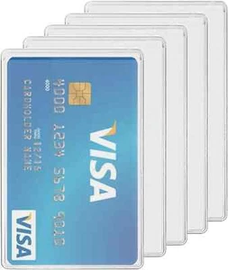 5 Pz Porta Bancomat Custodia Carte di Credito Portacarte Portatessere plastica - Picture 1 of 6