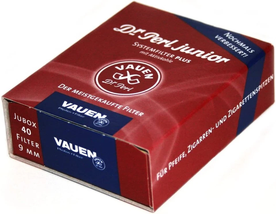 40 x 9 mm Kohlepfeifenfilter Vauen dr. Perl Junior 5x Stck. - Bild 1 von 1