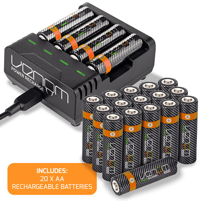 Rechargeable AA / AAA Batteries And Intelligent Charging Dock - Venom Power • 18.60£
