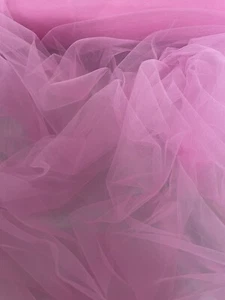 1 mtr unifarbener weicher rosa Braut, Hochzeit Tüll Netzstoff.58”breit (147cm) - Bild 1 von 4