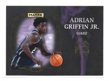 2022-23 Wild Card Matte Draft Smoking Gun Black Purple #SG-11 Adrian Griffin Jr.