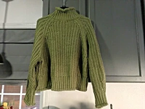 H&M SALBEI MOCK NECK LANGARM PULLOVER ** GRÖSSE LARGE * NEU OHNE ETIKETT - Bild 1 von 6