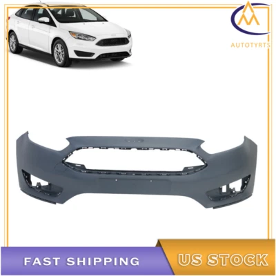 For 2015 2016 2017 2018 Ford Focus Front Bumper Cover Primed Replacement Trim - Image 1 of 4