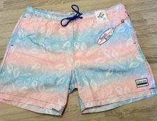 New Men's XXL Beach Bros Sea Shell Swim Volley Shorts Trunks