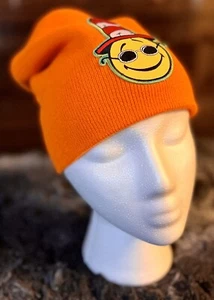 Neu Winter Strick lässig Totenkopf Mütze Beanie Mütze Herren Damen orange Dr. Seuss 70er TRIPPY - Bild 1 von 3