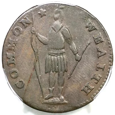 1788 R 11-E R-4 PCGS XF 45 Massachusetts Cent Colonial Copper 1c - Image 1 of 3