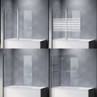 Duschabtrennung Badewannenaufsatz Badewannenfaltwand Faltwand 2 Teilig Nano Glas