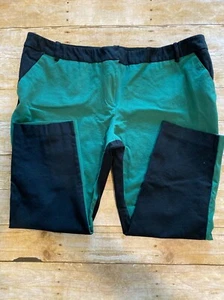 Ava Viv Plus 24W Color Block Grün Schwarz Ankle Crop Freizeit Stretch W46 R12 L26 - Bild 1 von 4